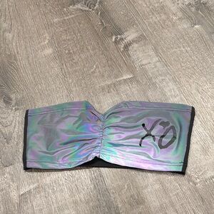 XO The Weeknd Size S Holographic Bandeau Top